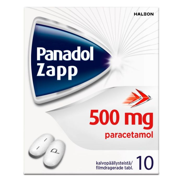 PANADOL ZAPP tabletti, kalvopäällysteinen 500 mg 10 fol kuva 8