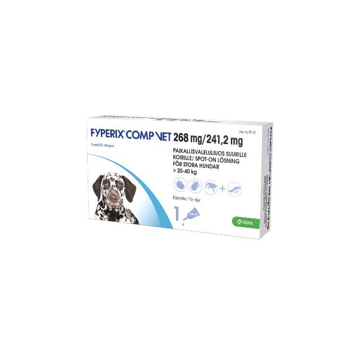 FYPERIX COMP VET paikallisvaleluliuos 268 mg/241,2 mg koiralle yli 20 kg-40 kg 2,68 ml kuva 2