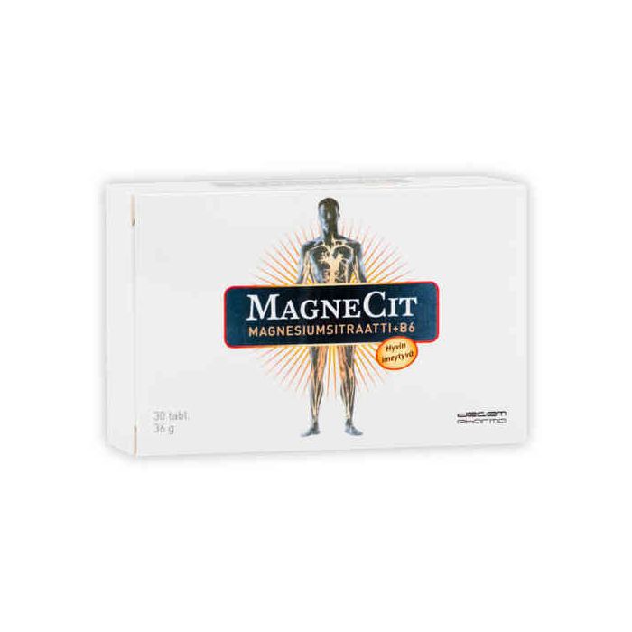 MagneCit Magnesiumsitraatti + B6-vitamiini 30 tabl kuva 2