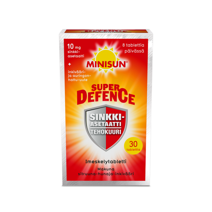 Minisun Super Defence Sinkkiasetaatti Sitruuna-Hunaja-Inkivääri 30 tabl kuva 2