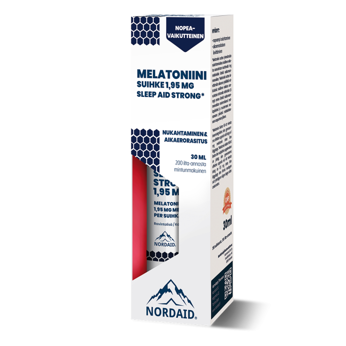 Nordaid Sleep Aid Strong 1,95 mg Melatoniinisuihke 30 ml kuva 2