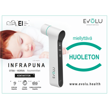 EVOLU non-contact infrapunakuumemittari otsa/korva 1 kpl