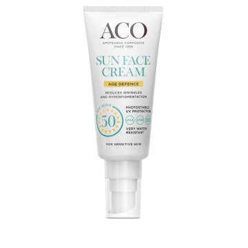 Aco Sun Face Cream Age Defence SPF50 hajusteeton 40 ml