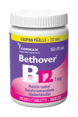 Bethover B12 1 mg Vadelma 150+20 TABL