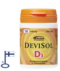 DEVISOL 10 MIKROG IMESKELYTABLETTI 100 tabl